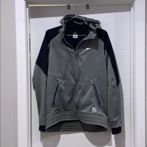 Nike grey/black Hyper Elite Zip-Up Hoodie